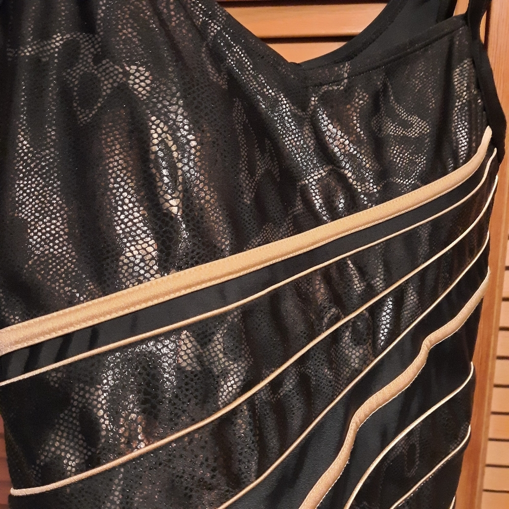 Alia Black & Gold One Piece Swimsuit